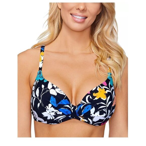NWT Island Escape MULTI Gemini Underwire Bikini Swim Top - Picture 1 of 8